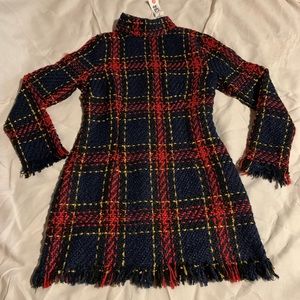 Plaid fringe dress